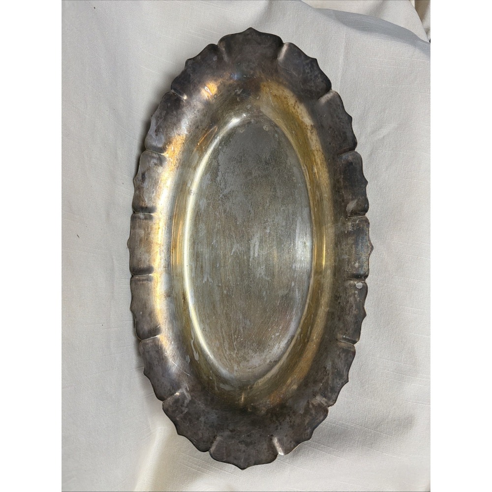Vintage International Silver Co Early American 2360 Oval Serving Bowl 12.5x7.5